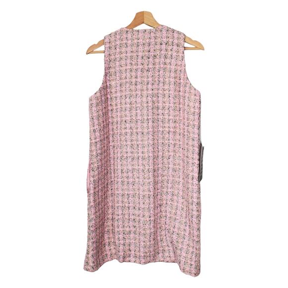 Tuckernuck Pomander Place Ethereal Tweed Bianca Dress Pink B1433 Size Medium New - Picture 3 of 11